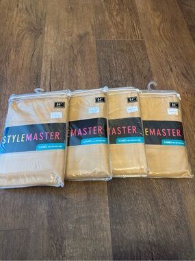 StyleMaster 84" Pocket Panel Curtains - Gold (Set of 4)